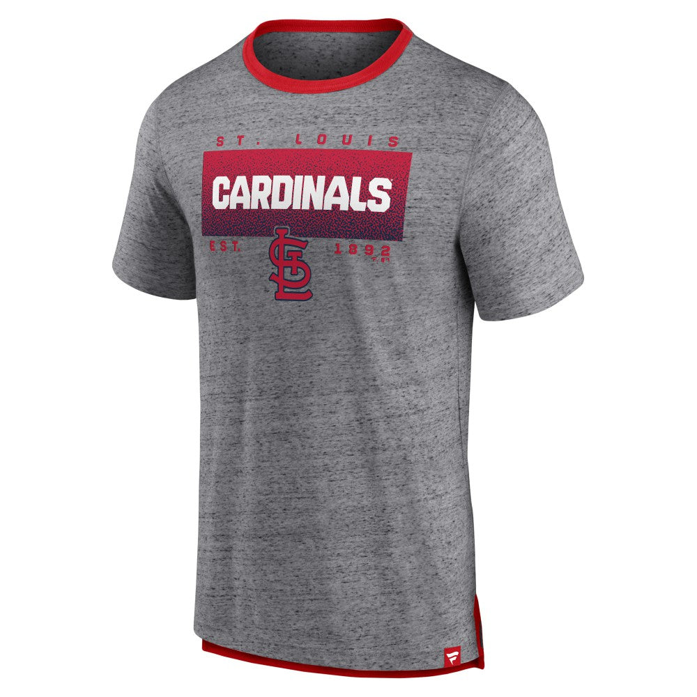 MLB St. Louis Cardinals Fanatics Iconic Team Element Speckled Ringer T-Shirt