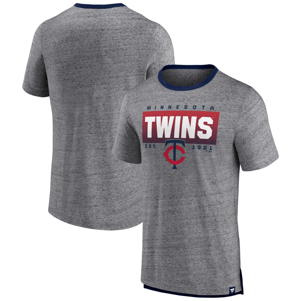MLB Minnesota Twins Fanatics Iconic Team Element Speckled Ringer T-Shirt