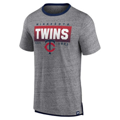 MLB Minnesota Twins Fanatics Iconic Team Element Speckled Ringer T-Shirt