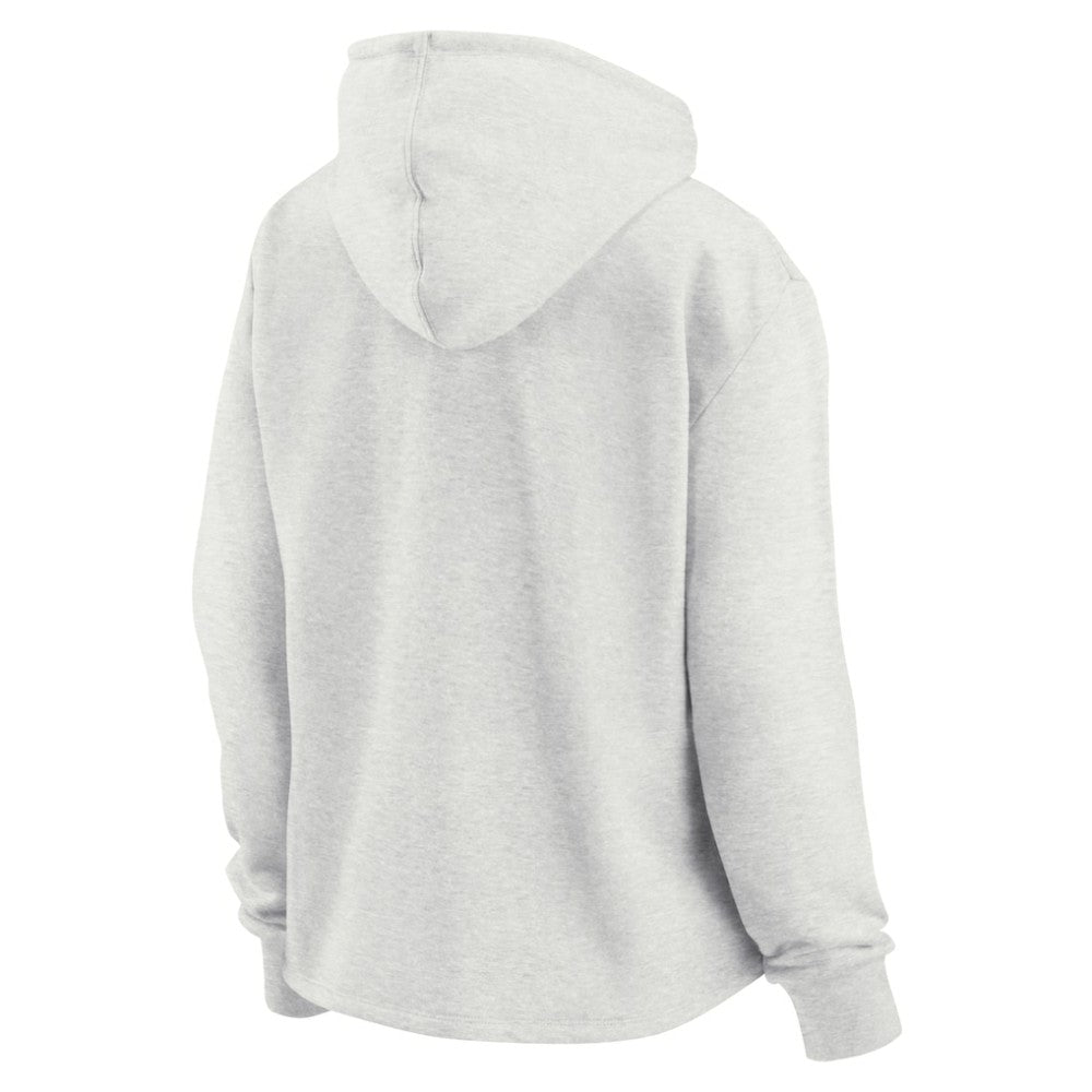 NHL Ash Chicago Blackhawks Fanatics Women's True Classics Legacy Quarter-Zip Hoodie