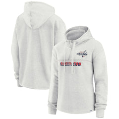 NHL Ash Washington Capitals Fanatics Women's True Classics Legacy Quarter-Zip Hoodie