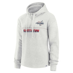 NHL Ash Washington Capitals Fanatics Women's True Classics Legacy Quarter-Zip Hoodie