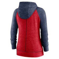 MLB Los Angeles Angels Nike Women's Split Wordmark Gym Vintage Raglan Lightweight Full-Zip Hoodie