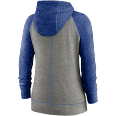 MLB Kansas City Royals Nike Women's Split Wordmark Gym Vintage Raglan Lightweight Full-Zip Hoodie