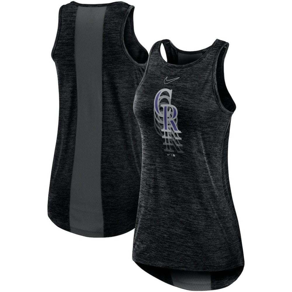 MLB Colorado Rockies Nike Women's Logo Fade High Neck Performance Tank Top