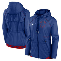 MLB Chicago Cubs Nike Women's Statement Raglan Full-Zip Hoodie Jacket