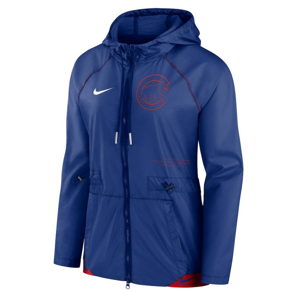 MLB Chicago Cubs Nike Women's Statement Raglan Full-Zip Hoodie Jacket