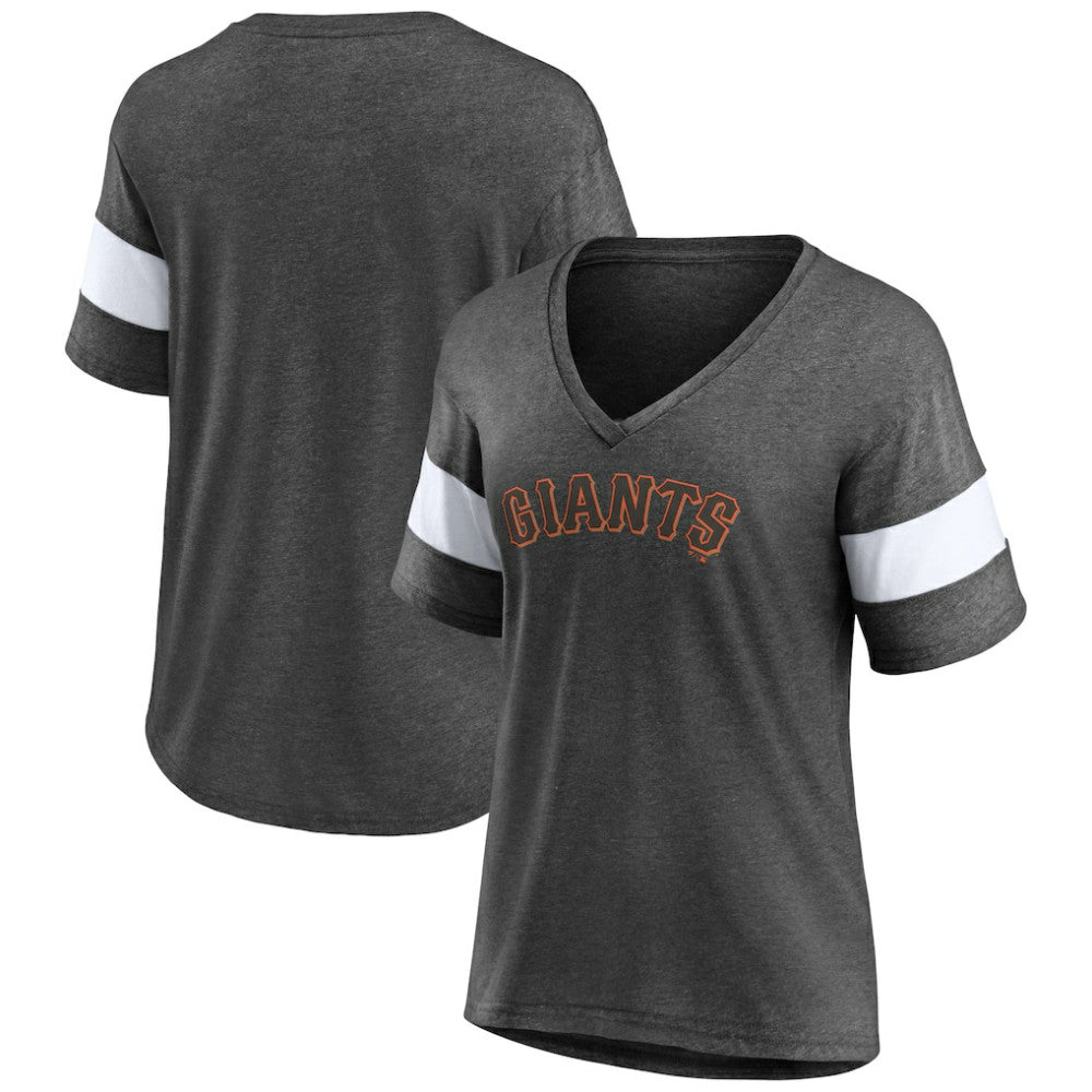 MLB San Francisco Giants Fanatics Women's Wordmark V-Neck Tri-Blend T-Shirt