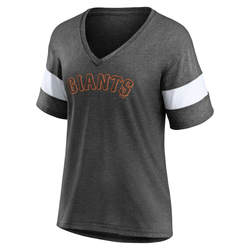MLB San Francisco Giants Fanatics Women's Wordmark V-Neck Tri-Blend T-Shirt