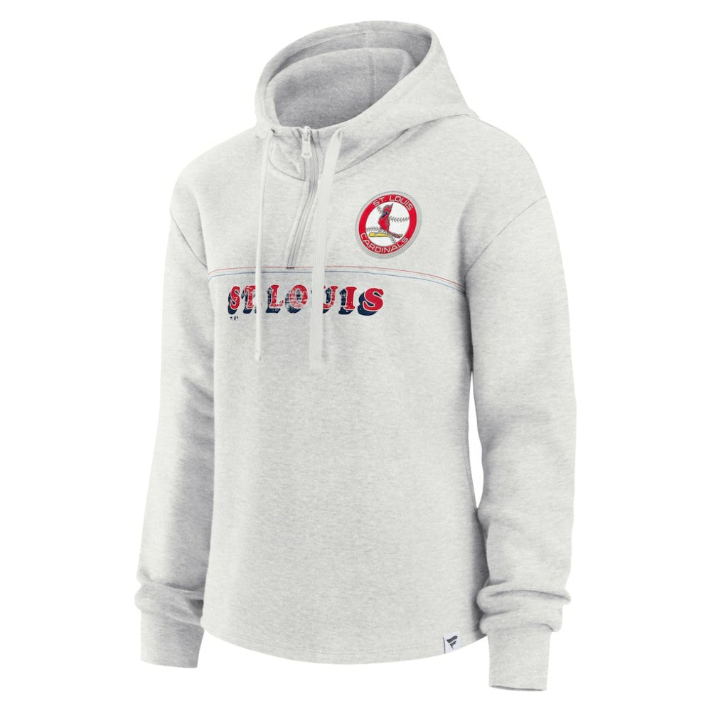 MLB St. Louis Cardinals Fanatics Women's True Classics Legacy Quarter-Zip Hoodie