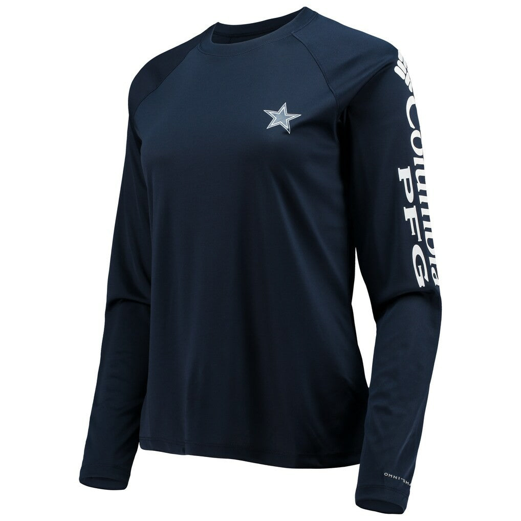 Women's Tidal Omni-Shade Raglan Long Sleeve T-Shirt - Dallas Cowboys
