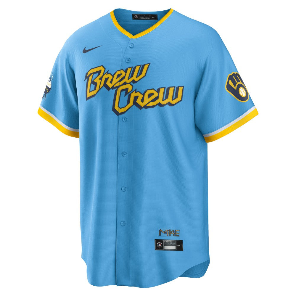 MLB Christian Yelich Milwaukee Brewers Nike City Connect Replica Player Jersey