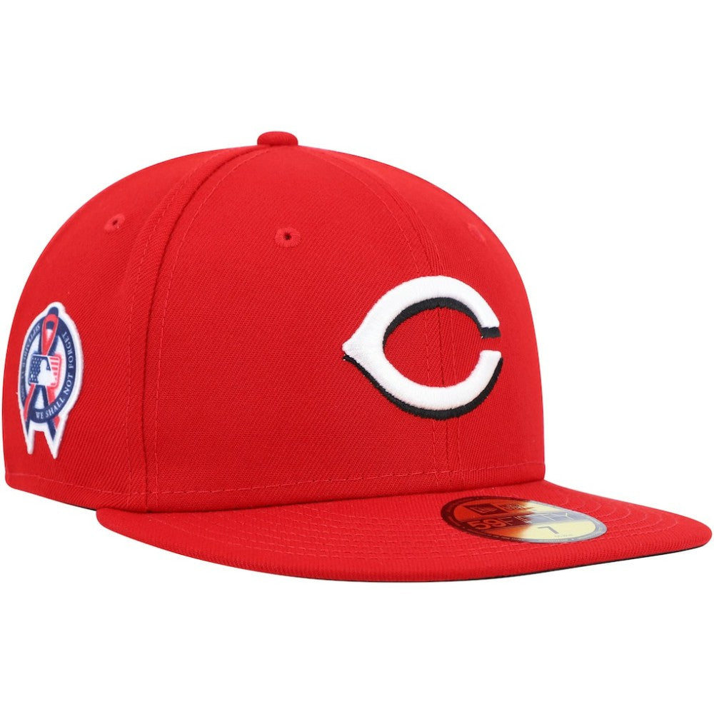 MLB Cincinnati Reds New Era 9/11 Memorial Side Patch 59FIFTY Fitted Hat