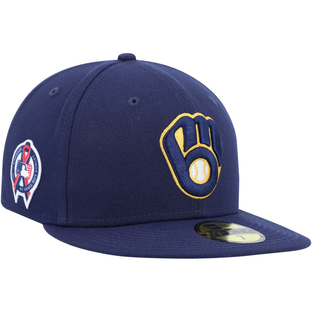 MLB Milwaukee Brewers New Era 9/11 Memorial Side Patch 59FIFTY Fitted Hat