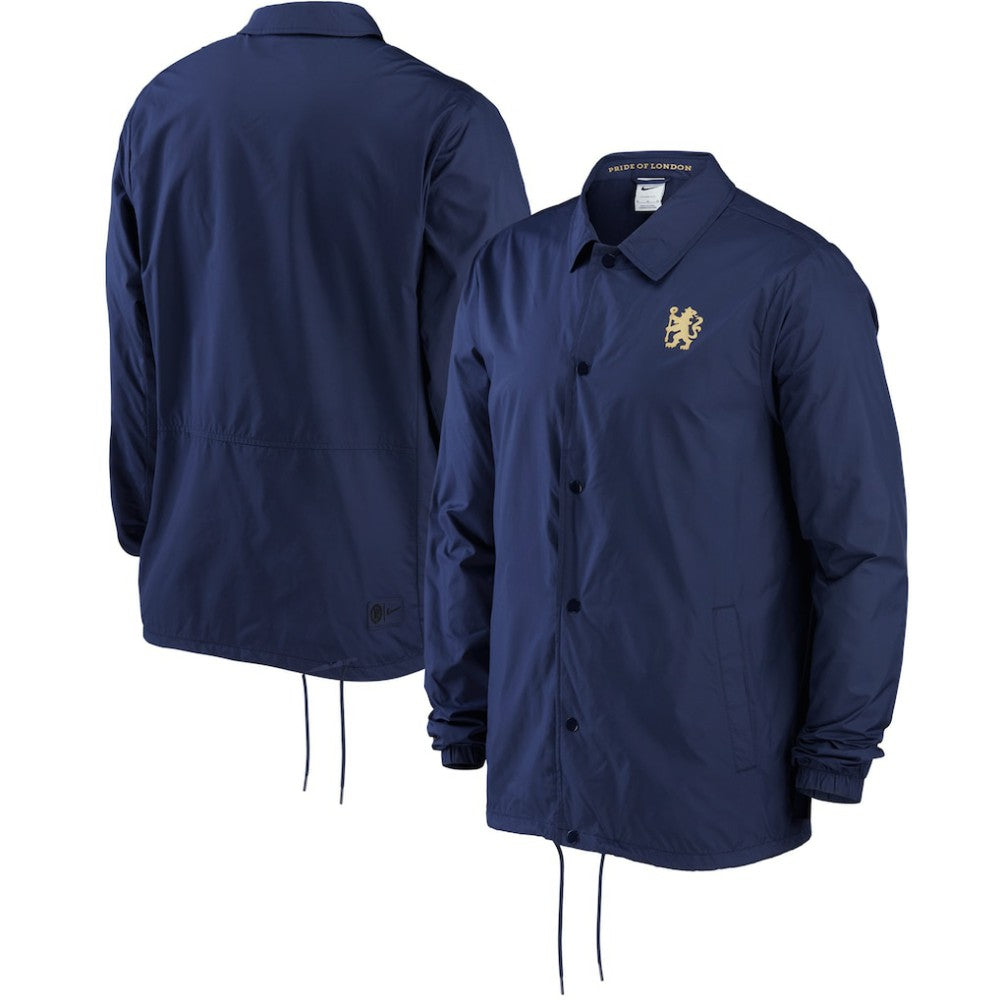 Chelsea Coach Performance Full-Snap Jacket - Nike Navy