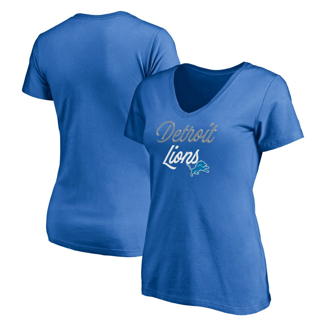 Women's Long Stride V-Neck T-Shirt - Detroit Lions