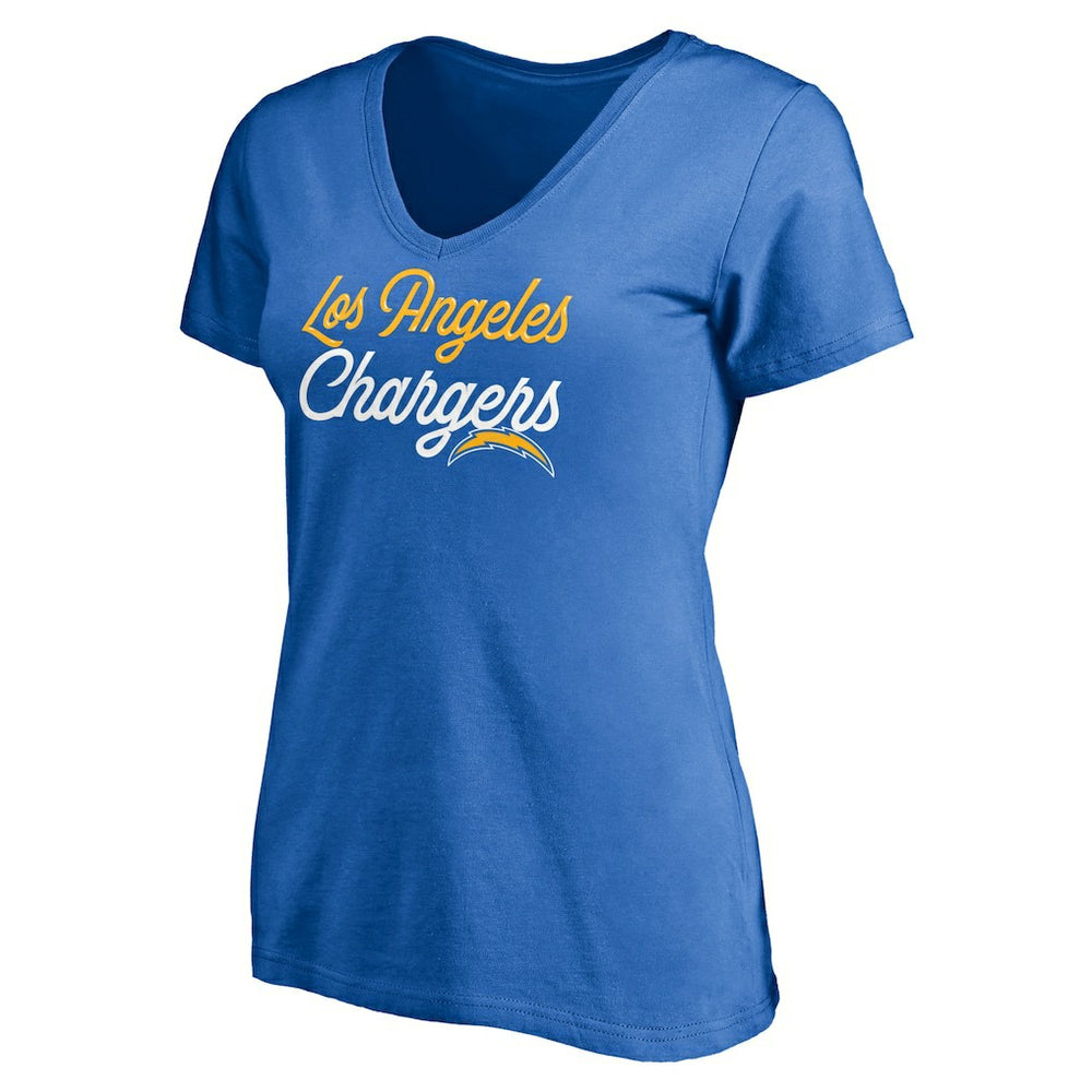 Women's Long Stride V-Neck T-Shirt - Los Angeles Chargers
