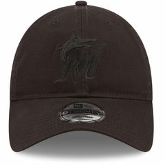 MLB Miami Marlins New Era Black On Black Core Classic 2.0 9TWENTY Adjustable Hat