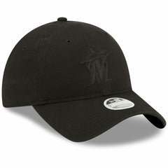 MLB Miami Marlins New Era Women's Black on Black Core Classic II 9TWENTY Adjustable Hat