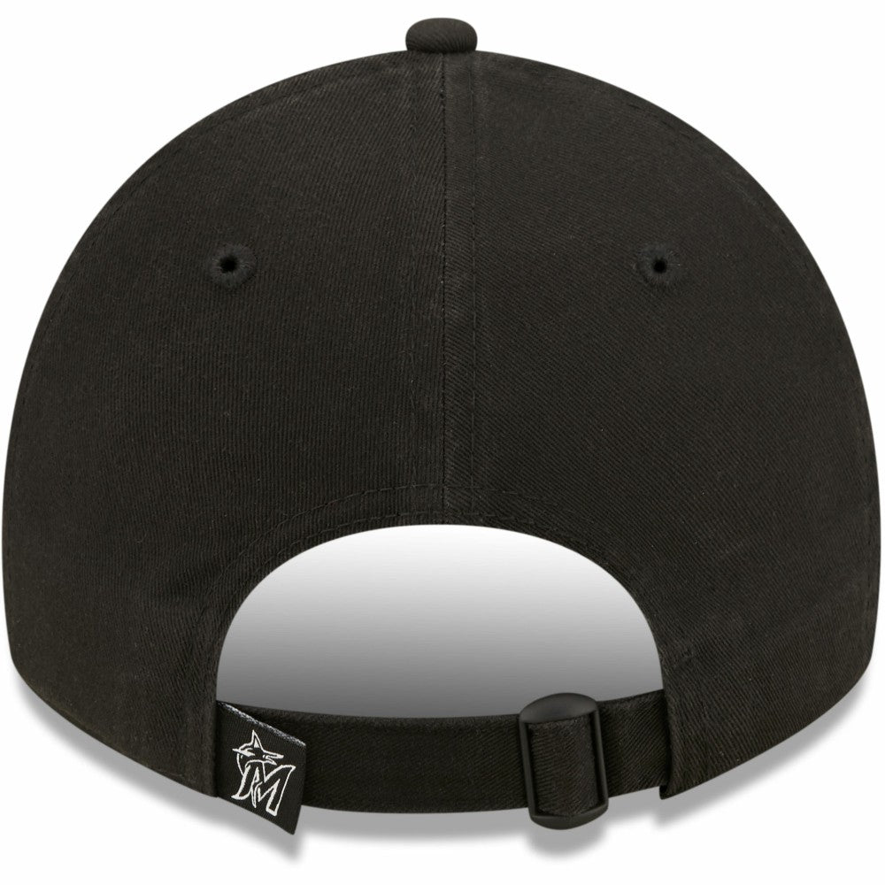 MLB Miami Marlins New Era Women's Black on Black Core Classic II 9TWENTY Adjustable Hat