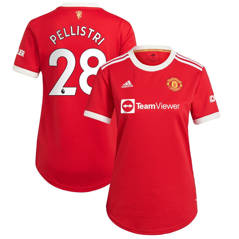 Facundo Pellistri Manchester United Women's 2021/22 Home Replica Player Jersey - Adidas Red
