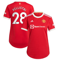 Facundo Pellistri Manchester United Women's 2021/22 Home Replica Player Jersey - Adidas Red