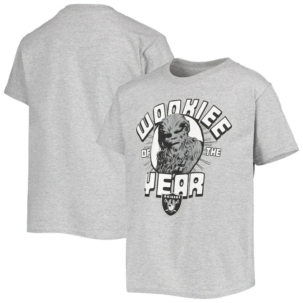 Junk Food Youth Star Wars Wookie Of The Year T-Shirt - Las Vegas Raiders