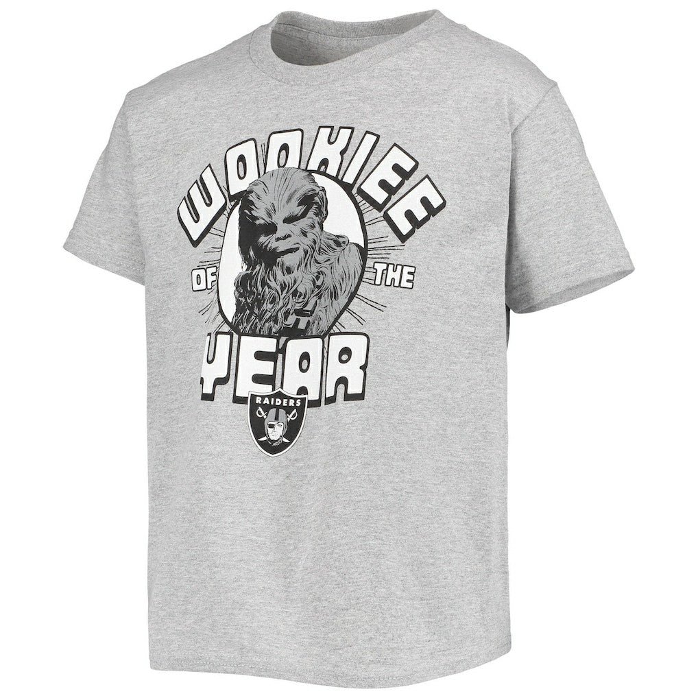 Junk Food Youth Star Wars Wookie Of The Year T-Shirt - Las Vegas Raiders