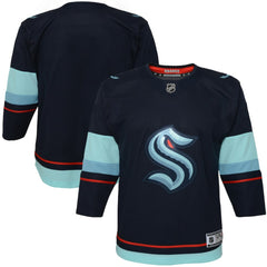 NHL Navy Seattle Kraken Youth Home Premier Jersey