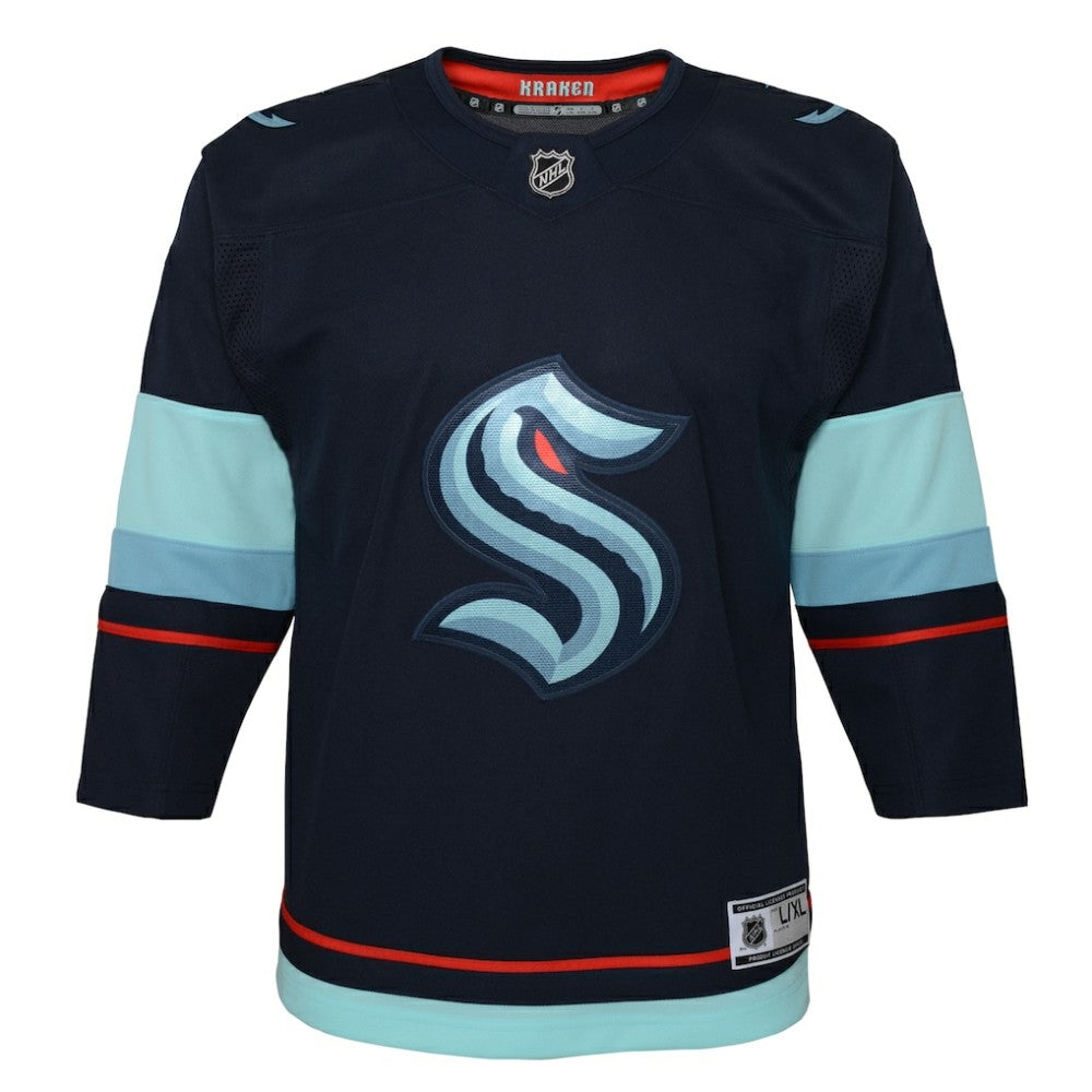 NHL Navy Seattle Kraken Youth Home Premier Jersey