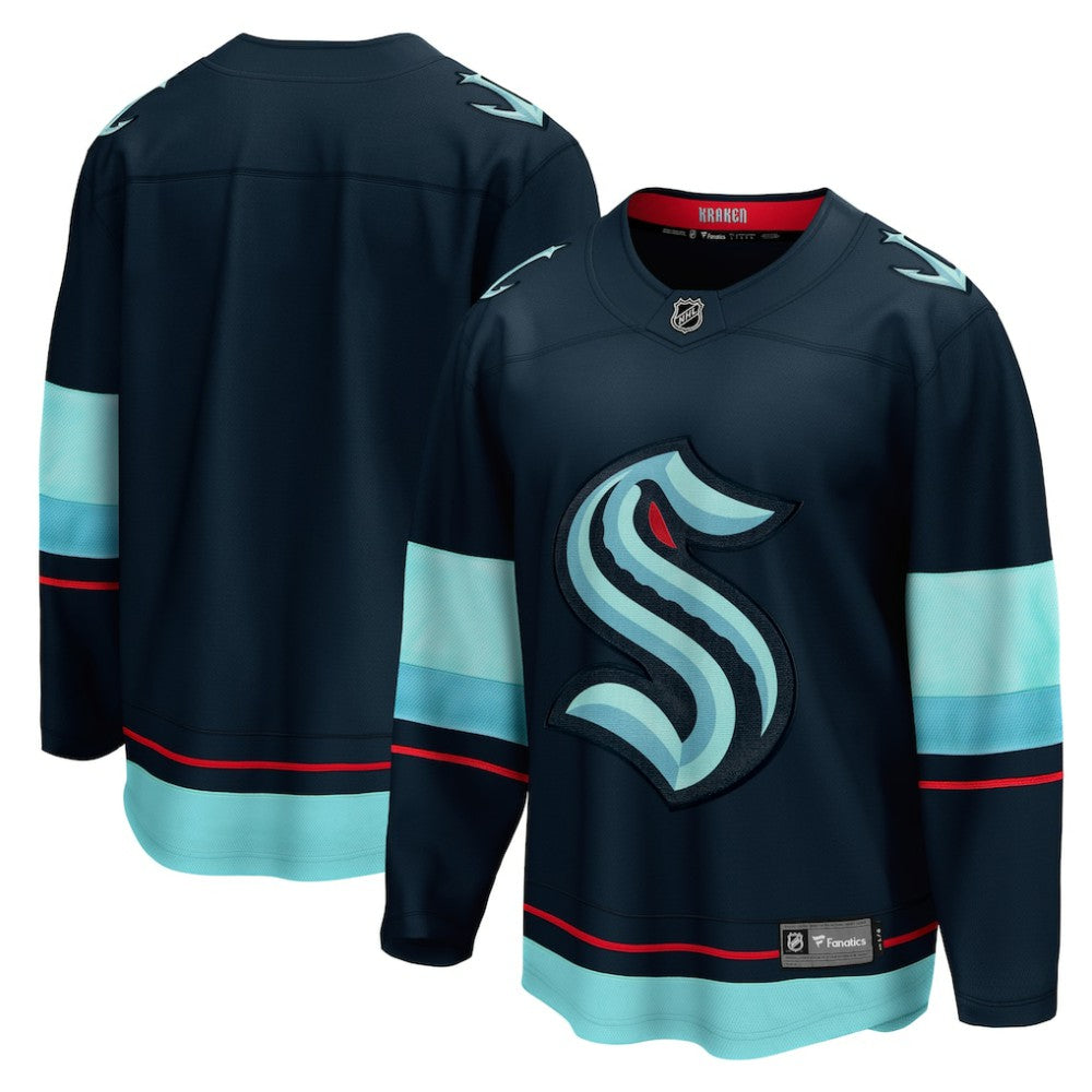 NHL Deep Sea Blue Seattle Kraken Fanatics Home Breakaway Jersey