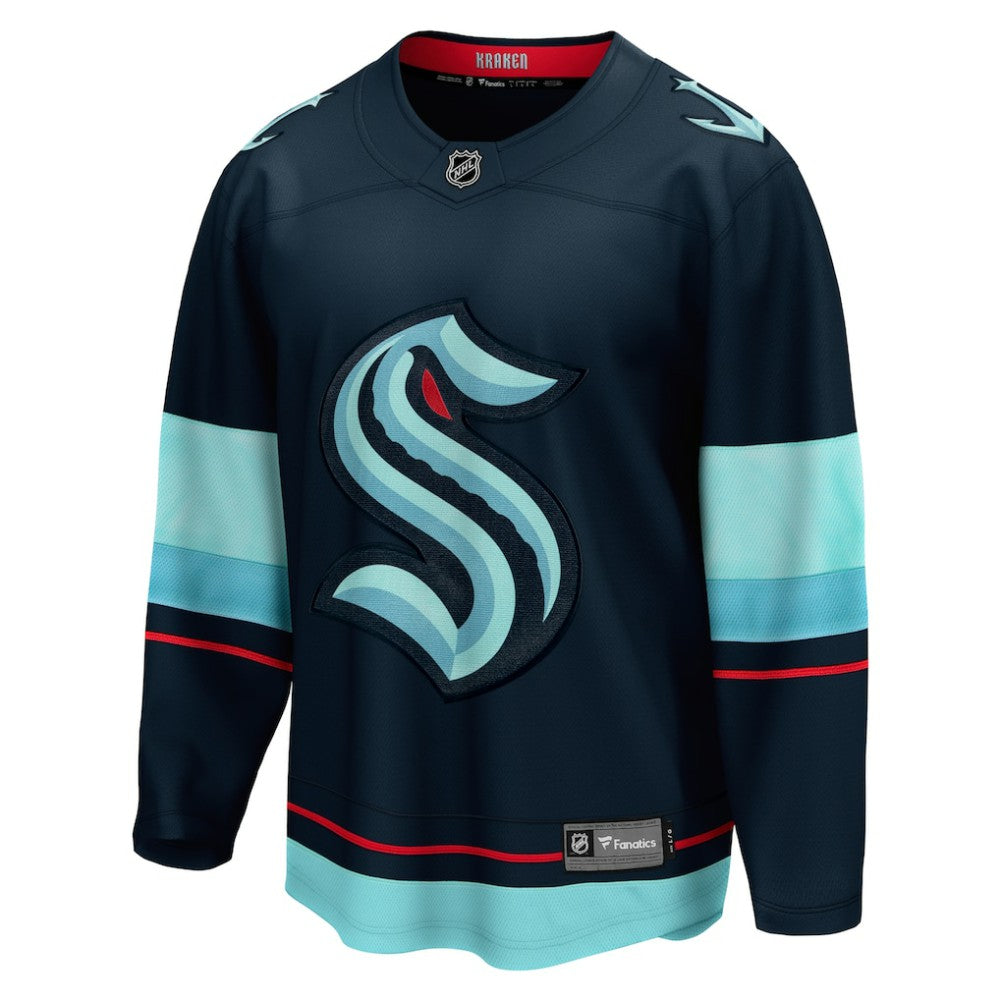 NHL Deep Sea Blue Seattle Kraken Fanatics Home Breakaway Jersey