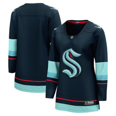 NHL Navy Seattle Kraken Fanatics Women's Home Breakaway Jersey