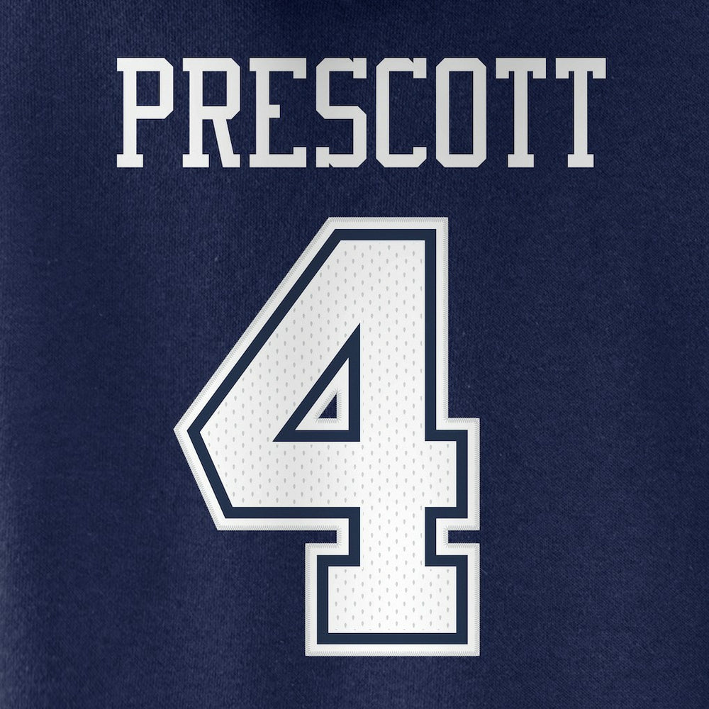 Dak Prescott  Women's Player Icon Name & Number V-Neck Pullover Hoodie - Dallas Cowboys