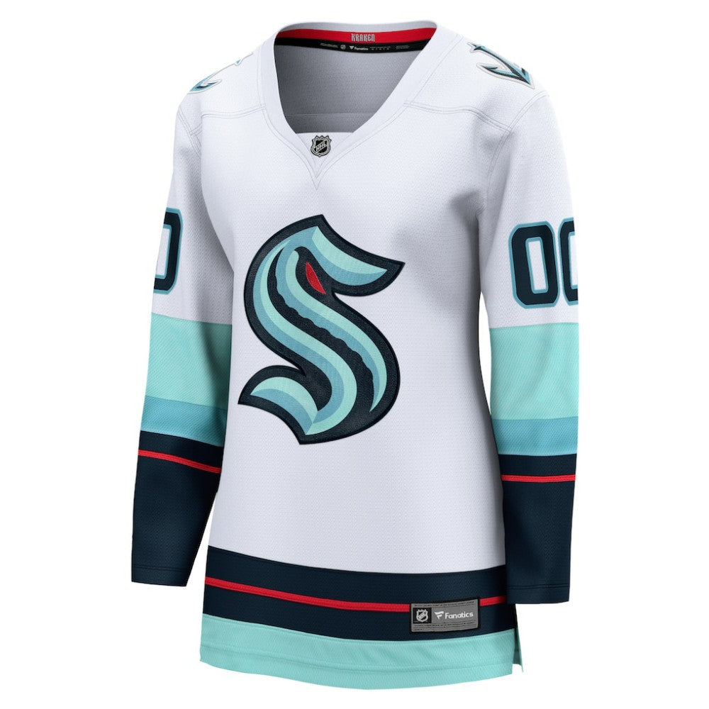 NHL White Seattle Kraken Fanatics Women's Away Breakaway Custom Jersey