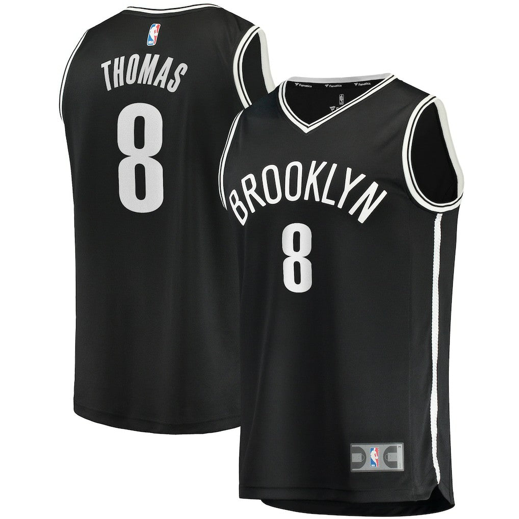 NBA Cam Thomas Brooklyn Nets 2021 NBA Draft First Round Pick Fast Break Replica Jersey Black