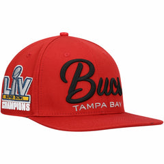 Pro Standard LV Super Bowl s Script Wordmark Snapback Hat - Tampa Bay Buccaneers