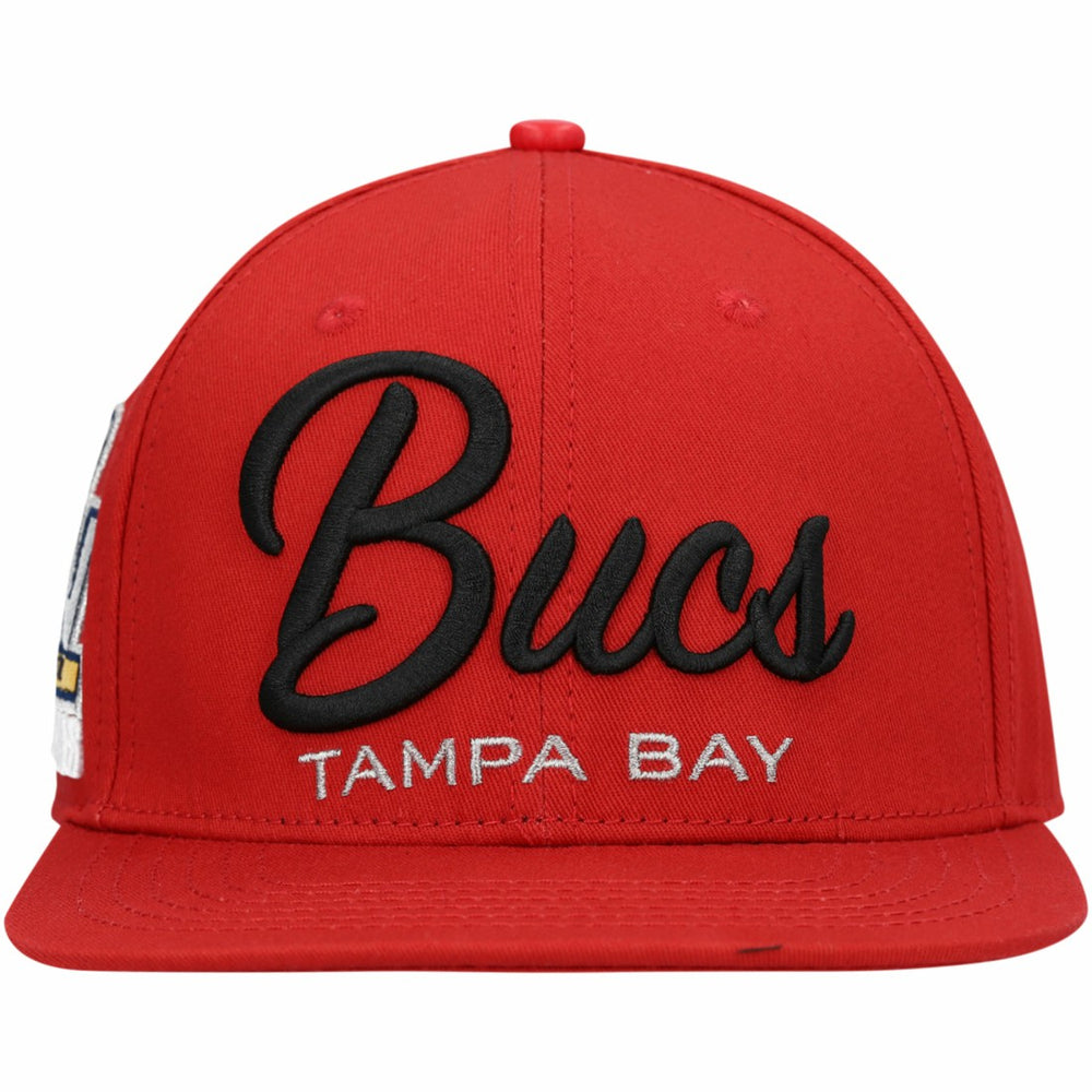 Pro Standard LV Super Bowl s Script Wordmark Snapback Hat - Tampa Bay Buccaneers