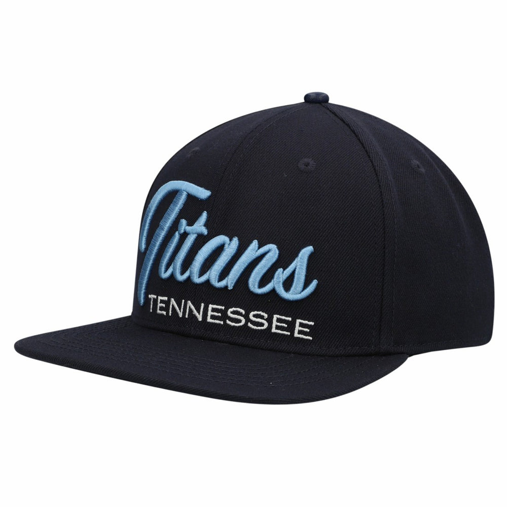 Pro Standard Script Wordmark Snapback Hat - Tennessee Titans