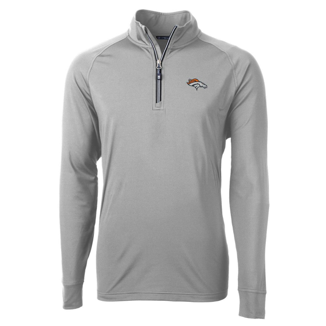 Cutter & Buck Adapt Eco Knit Quarter-Zip Pullover Jacket - Denver Broncos