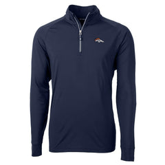 Cutter & Buck Adapt Eco Knit Quarter-Zip Pullover Jacket - Denver Broncos