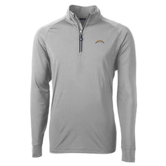 Cutter & Buck Adapt Eco Knit Quarter-Zip Pullover Jacket - Los Angeles Chargers