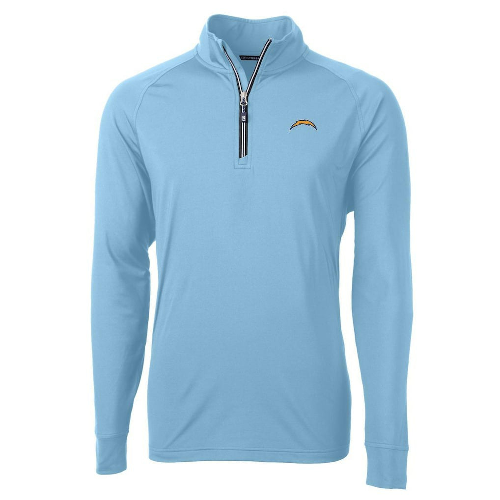 Cutter & Buck Adapt Eco Knit Quarter-Zip Pullover Jacket - Los Angeles Chargers