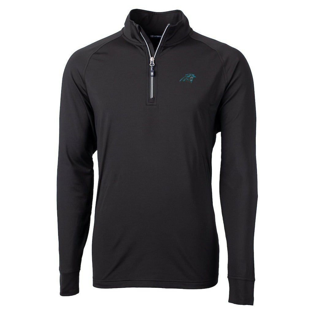 Cutter & Buck Adapt Eco Knit Quarter-Zip Pullover Jacket - Carolina Panthers