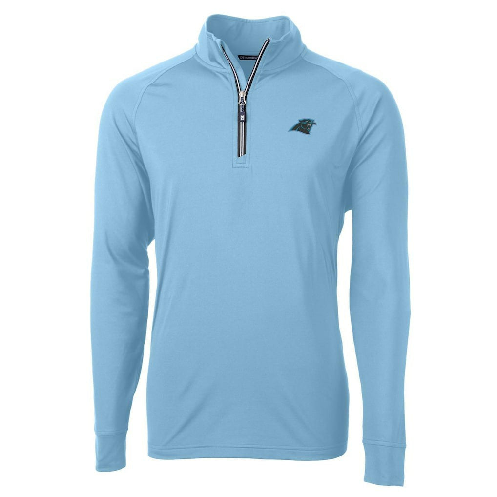 Cutter & Buck Adapt Eco Knit Quarter-Zip Pullover Jacket - Carolina Panthers