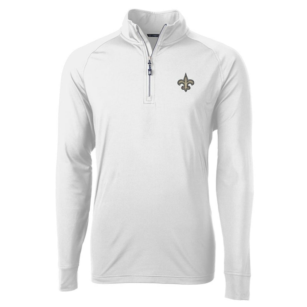 Cutter & Buck Adapt Eco Knit Quarter-Zip Pullover Jacket - New Orleans Saints