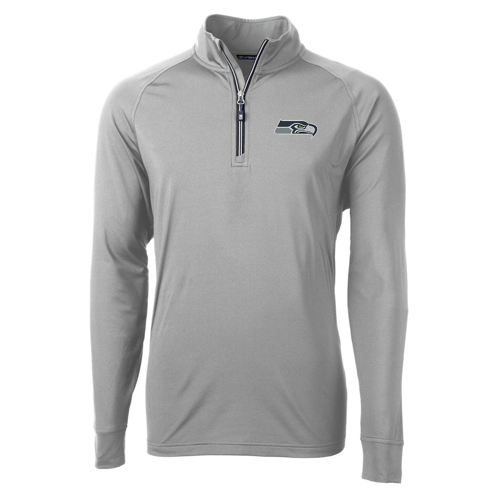 Cutter & Buck Adapt Eco Knit Quarter-Zip Pullover Jacket - Seattle Seahawks