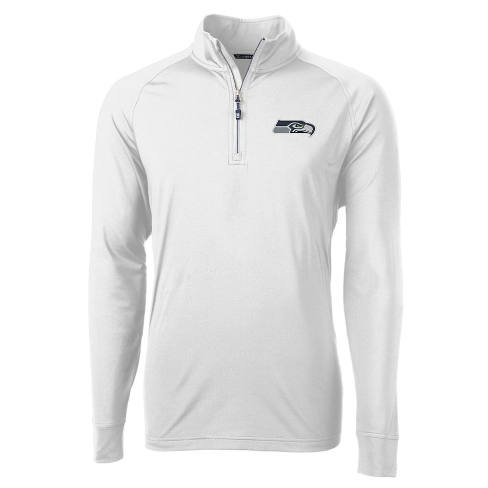 Cutter & Buck Adapt Eco Knit Quarter-Zip Pullover Jacket - Seattle Seahawks
