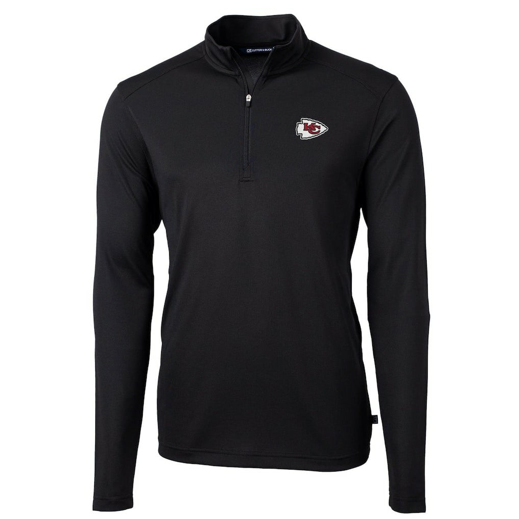 Cutter & Buck Virtue Eco Pique Recycled Quarter-Zip Pullover Jacket - Kansas City Chiefs