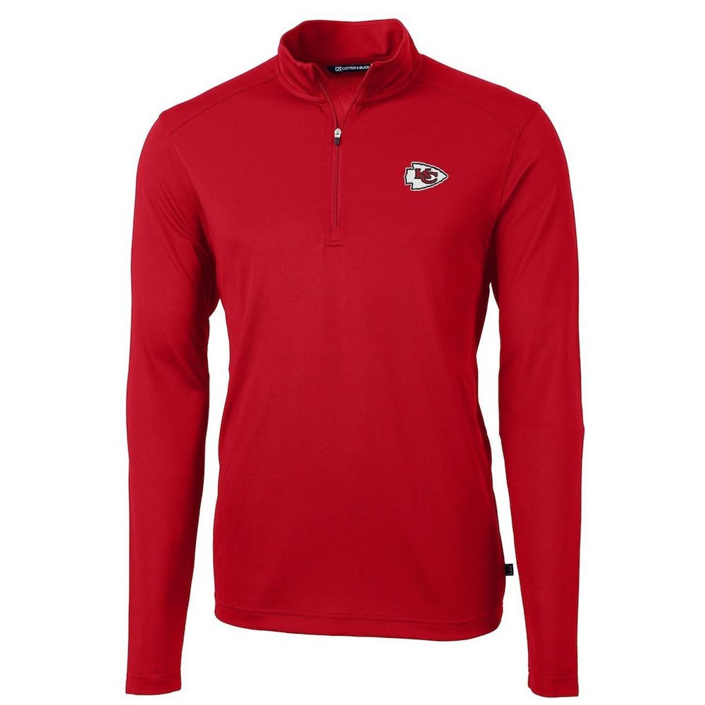 Cutter & Buck Virtue Eco Pique Recycled Quarter-Zip Pullover Jacket - Kansas City Chiefs